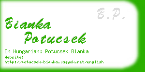 bianka potucsek business card